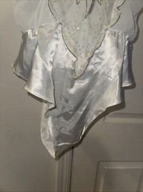 Mara Intimates White Sequin Pearls Medium Teddy Vintage