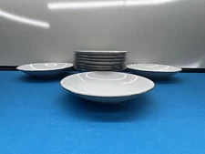 Set 10  Winterling Roslau Bavaria Soup/Dessert Bowls - silver Edging 7.5"