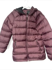 Peak Performance Duck Down Burgundy/Plum  Hooded Winter Puffer Jacket Size M