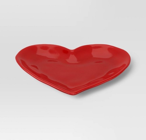 Set of 4 Target Threshold Valentines Day Stoneware Appetizer Heart Plates - Picture 7 of 7
