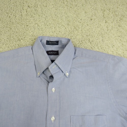 Gant Shirt Mens 16 - 33 Blue Oxford Club Twill Cotton Workwear Office Dress - Picture 16 of 18