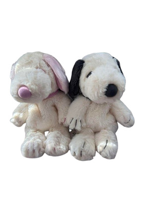 Peanuts Snoopy Plüschtier Rosa & Grau Paar Yurukuta Snoopy Museum Tokyo Limited