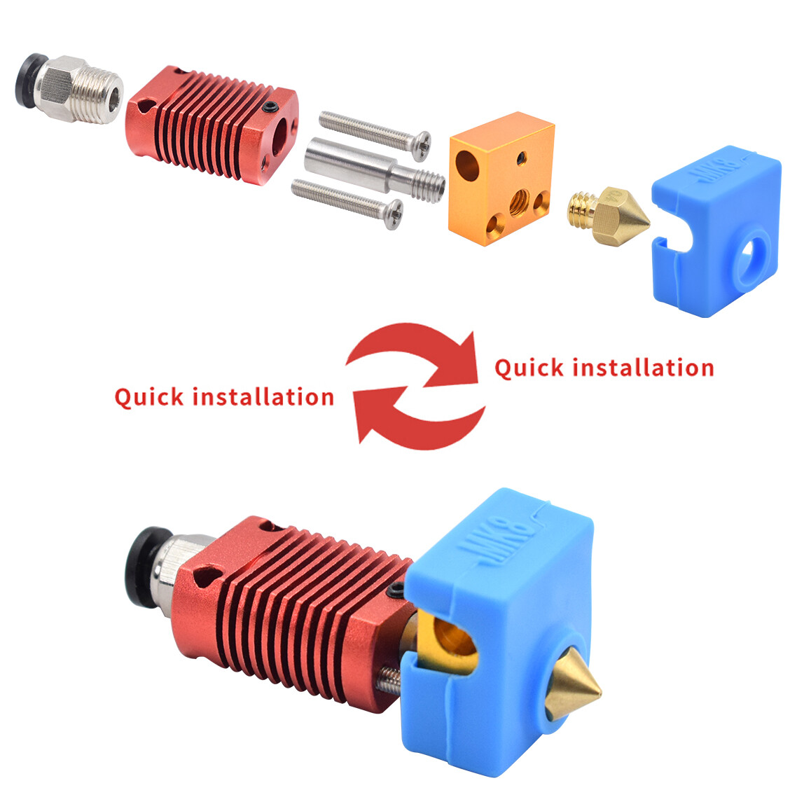 12V/24V Upgrade Extruder Assembled Hot End Kit For Creality Ender 3D