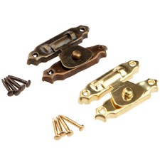 5/10x Vintage Kastenverschlüsse Überfallen dekoratives Holz Brustkastenschloss