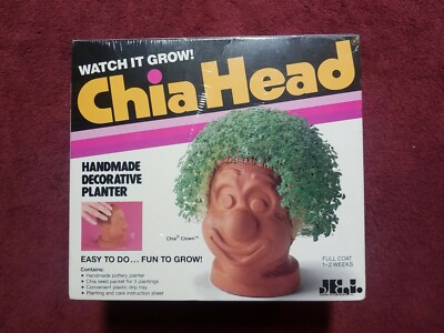 Chia Head Clown Handmade Planter New Vintage Sealed Unopened 1997