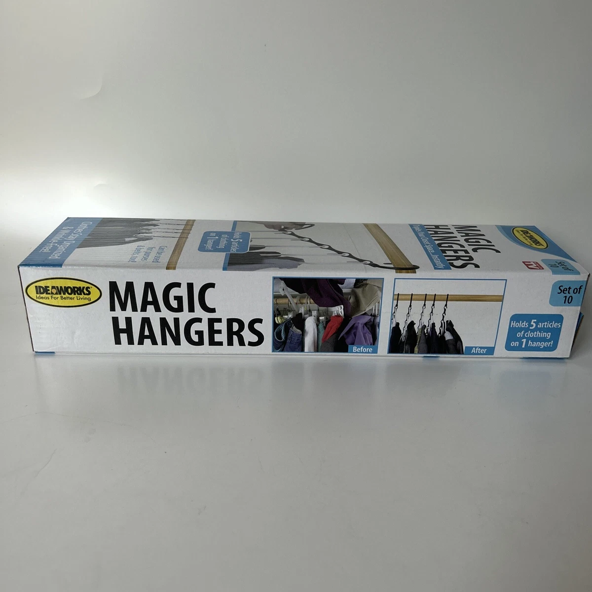 Ideaworks Magic Hangers Set Of 10 Closet Clothes Organizer Hanger