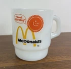 Vintage McDonalds "Good Morning" Milk Glass Fire King Mug Made in USA