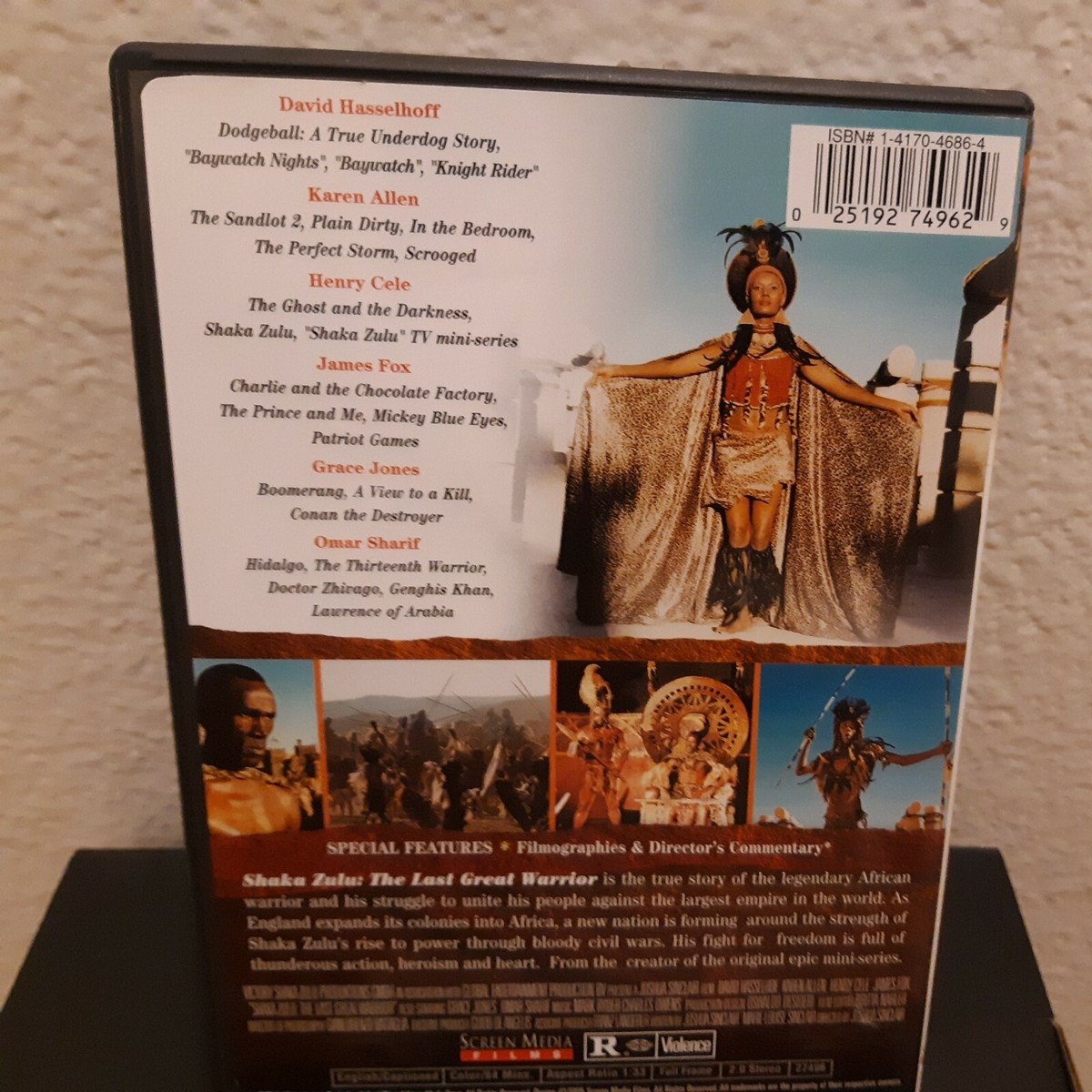 Shaka Zulu Last Great Warrior DVD Joshua Sinclair 2001 Grace Jones