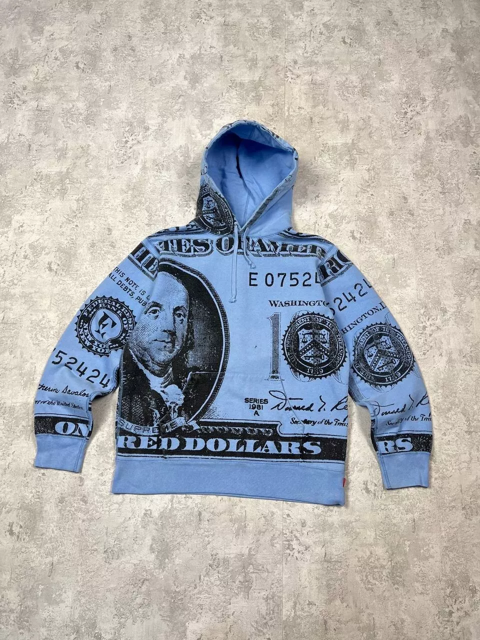 Sweat à capuche Supreme Benjamin Franklin 100 dollars taille L