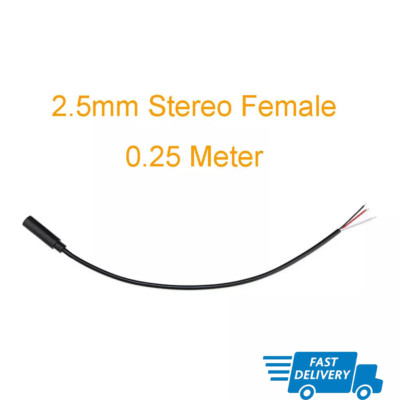 1pc New 25cm Stereo Audio AUX Cord 2.5mm Female Jack 3pin Wire DIY Pigtail Cable