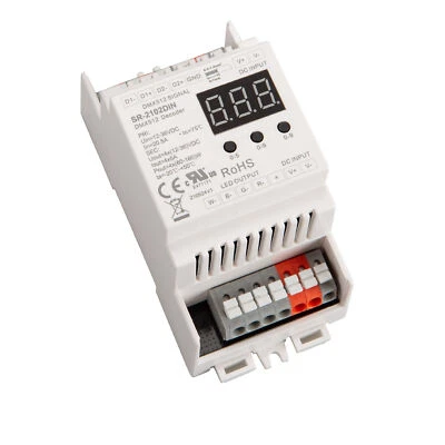 LED CONNEX DMX Hutschschiene Decoder 12-36V 4CH 5A - Bild 1 von 4