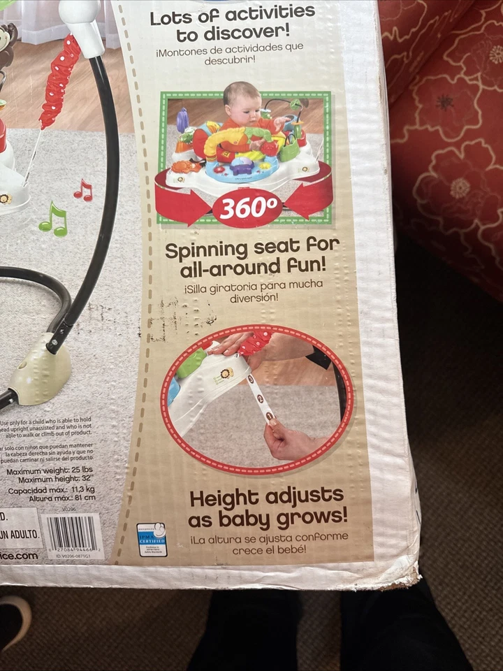 Luv U Zoo Jumperoo Fisher Price Silla Saltatina Nuevo V0206-9755 Foto 3 de 4