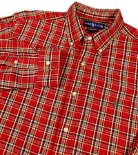 VTG Ralph LAUREN Mens XL Classic Fit Heavyweight Long Sleeve Button Down Oxford