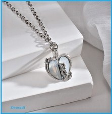 Necklace With Heart Shaped Pendant With Relief Decoration