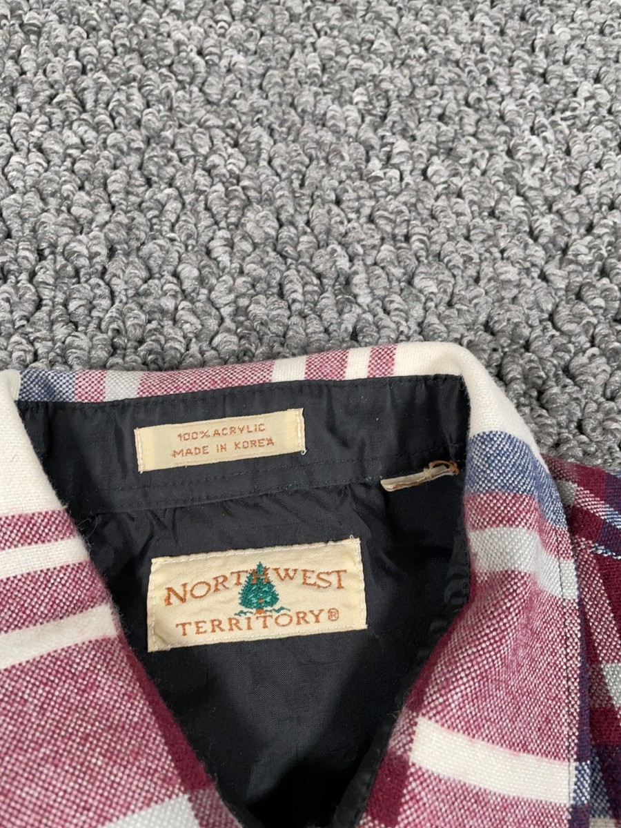 VTG 80s Northwest Territory Flannel Shirt Adult Large Red VTG 80s Northwest Territory Flannel Shirt Adult Large Red