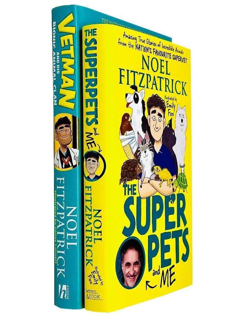 Noel Fitzpatrick 2 Books Collection Set Vetman his Bionic Anim,Superpets Me [HB]