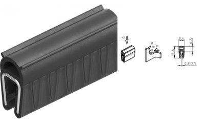 1011-10 EMKA Sponge Rubber EPDM Gasketing Edge Protection Profile Self ...