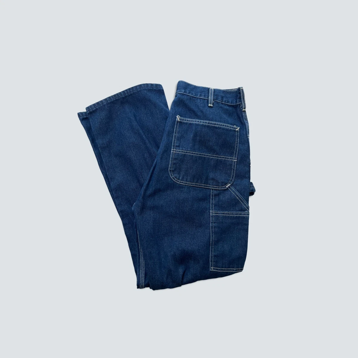 Vintage Jeans Roebucks 1970s Carpenter Painter Pants Dark Measure 31 X 30