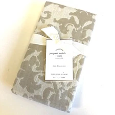 Pottery Barn Jacquard Medallion 26" EURO Pillow Sham ~ Neutral ~ Cotton/Linen ~ 