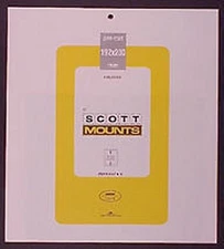 Prinz Scott Stamp Mount 192/230 mm - BLACK - Pack of 5 (192x230  192 mm)  PRECUT