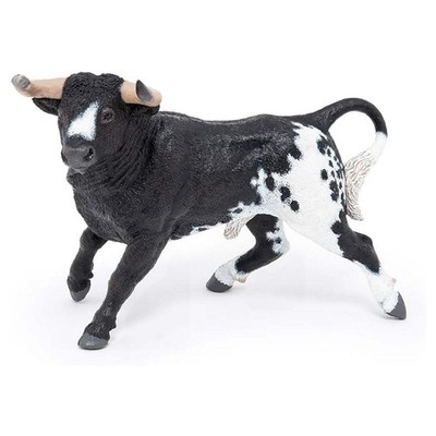 Papo Black And White Spanish Bull Animal Figure 51184 NEW
