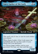 1x Emry, Lurker of the Loch - Foil - Extended Art Light Play MTG Magic - Kid Ica