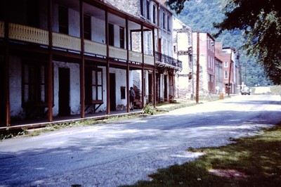JULY 1960 Street Scene Buildings Harpers Ferry, West Virginia  Slide BU-M