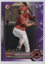 2022 Bowman Prospects Purple Border 146/250 Braylin Minier #BP-93 1g1q