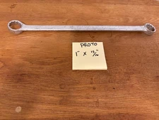 Proto Double Box End Wrench 1" x 15/16" 1145 USA 12 point SAE MFD USA
