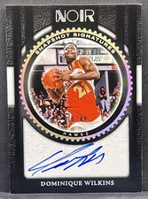 2023-24 Panini Noir - Dominique Wilkins - Snapshot Signatures #SS-DWK - AUTO /49
