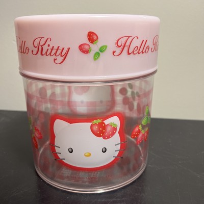 Heisei Retro Hello Kitty Transparent Container Strawberry Vintage Rare