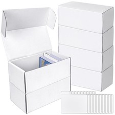 Trading Card Storage Box with Dividers, 6 Pack   400 Count Bulk Card Collecti...