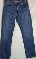 Levi's 559 Straight Relaxed Fit Jeans Blue Denim Button Logo 5-Pocket Men's