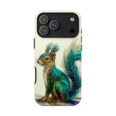 Teal Squirrel Brushed Painting | Phone Ink Case for iPhone/Galaxy/Pixel