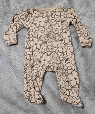 Carters Brown/Tan Floral Sleep N Play Footie Pajama - 0 to 3 Month