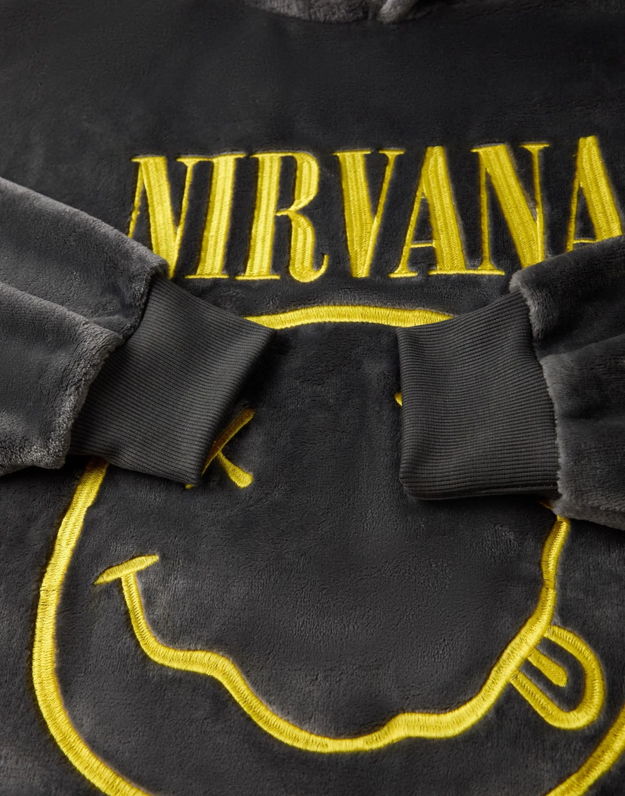 Nirvana Black Logo Blanket Hoodie Men
