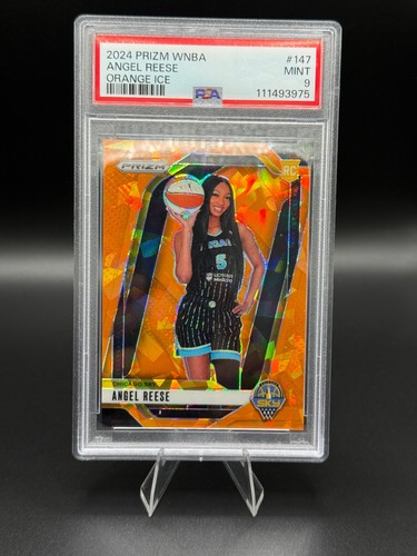 2024 Panini Prizm WNBA #147 Angel Reese Ice Orange Prizms PSA 9