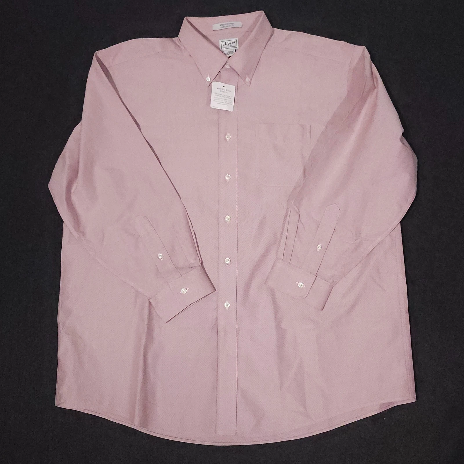 LL Bean Oxford Cloth Button Down Shirt Mens 18-33 Traditional Pink OCBD Cotton