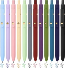 Colored Pens 12 Pack Retro Aesthetic Fine Tip for Writing School Office