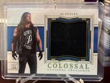 2024 Panini National Treasures WWE Colossal Materials #50/99 AJ Styles #CL-AJS