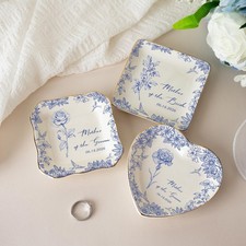 Personalized Mothers Day Gift,Ring Dish For Mom Gifts,Flower Ring Dish,Mother's
