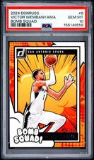2024-25 Panini Donruss Basketball Victor Wembanyama Bomb Squad Insert #6 PSA 10