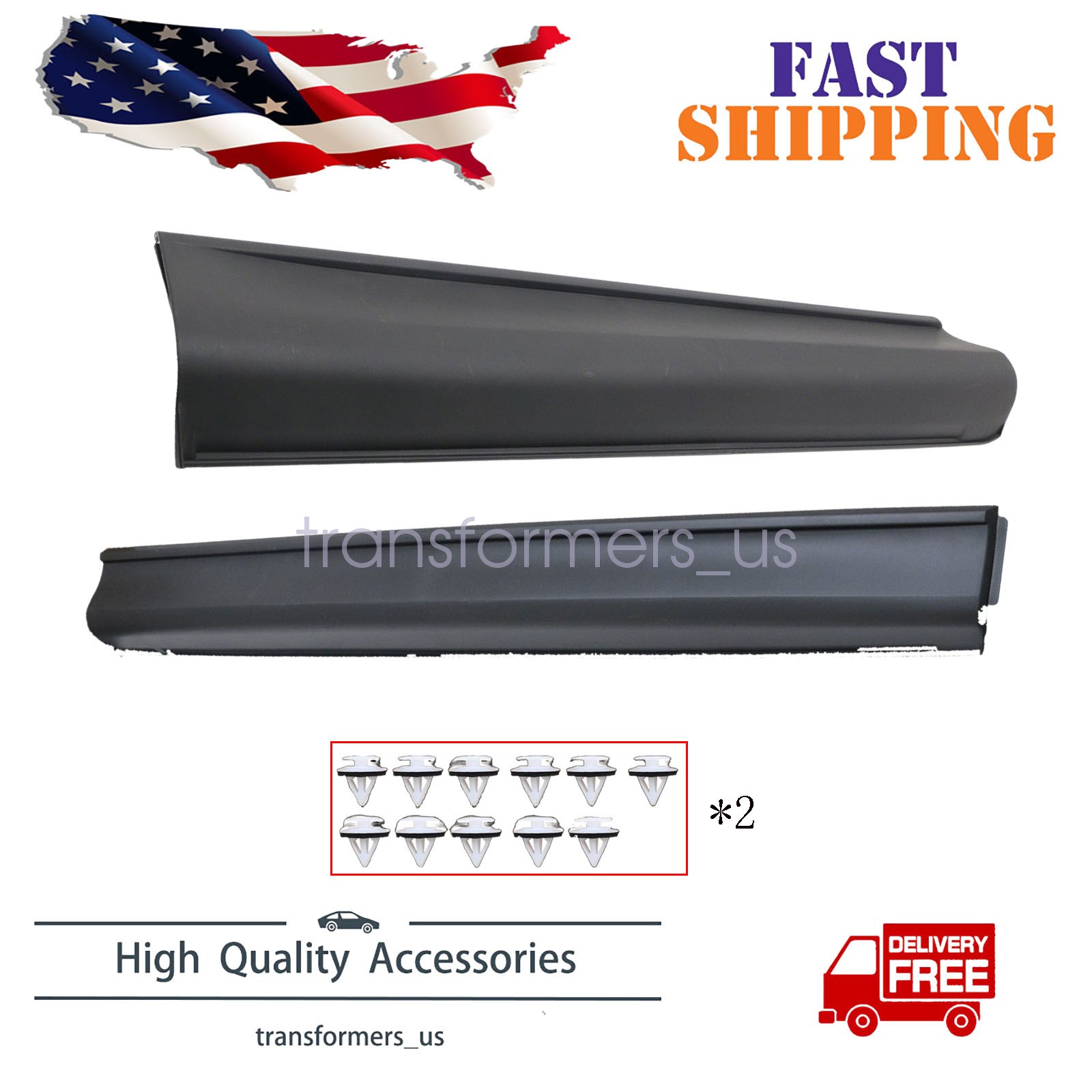 Fit Mazda CX-5 2017-2025 Rear+Front RH Lower Molding KB7W-51-RC0D KB7W-51-RA0E