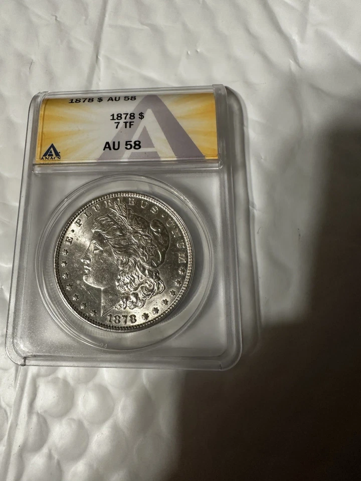 1878 $1 AU 58 7TF Morgan Silver Dollar - Image 2 of 3