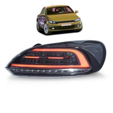 Dynamische Voll-LED-Rückleuchten in Rauchfarbe geeignet für VW Scirocco