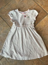 Gymboree Vintage SCHOOLGIRLS ROCK NWT 5 Pink stripe button tie dress