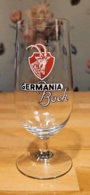 Antikes Bierglas Germania Bock 0,25l Brauerei Wiesbaden Pils Glas Vintage 60er
