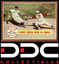 1962 Topps #236 World Series Game #5 - Yanks Crush Reds in Finale Very Good