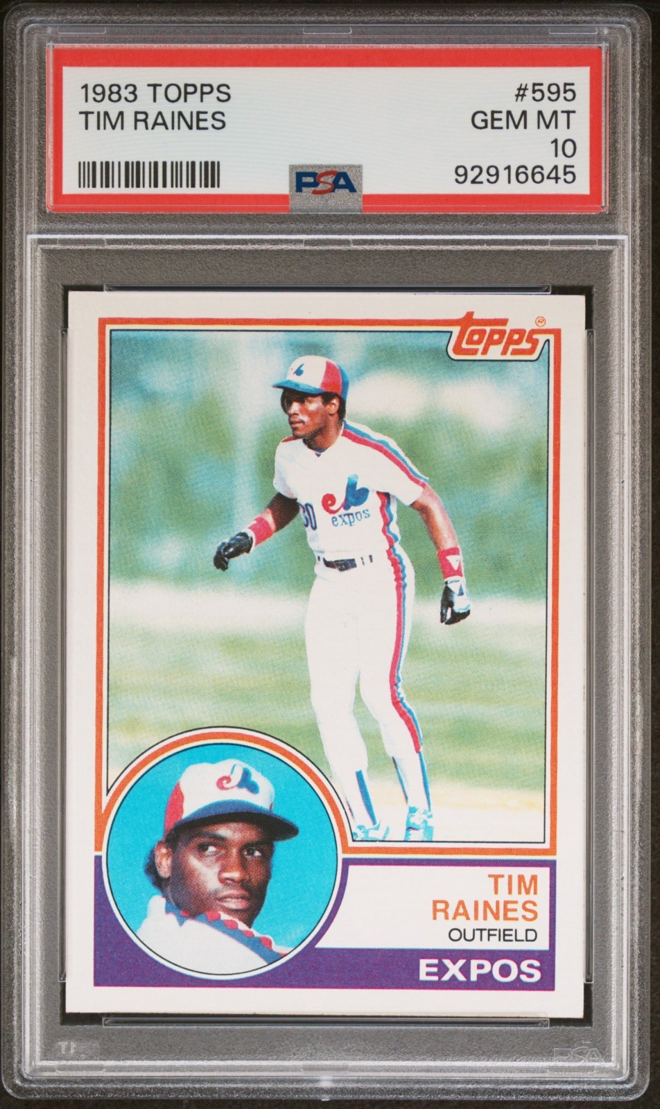 1983 Topps Tim Raines PSA 10 GEM MINT #595