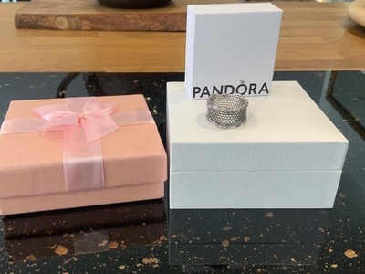 Original Pandora Beautiful Lace Of Love Herz Ring S925 ALE 60 Boxed